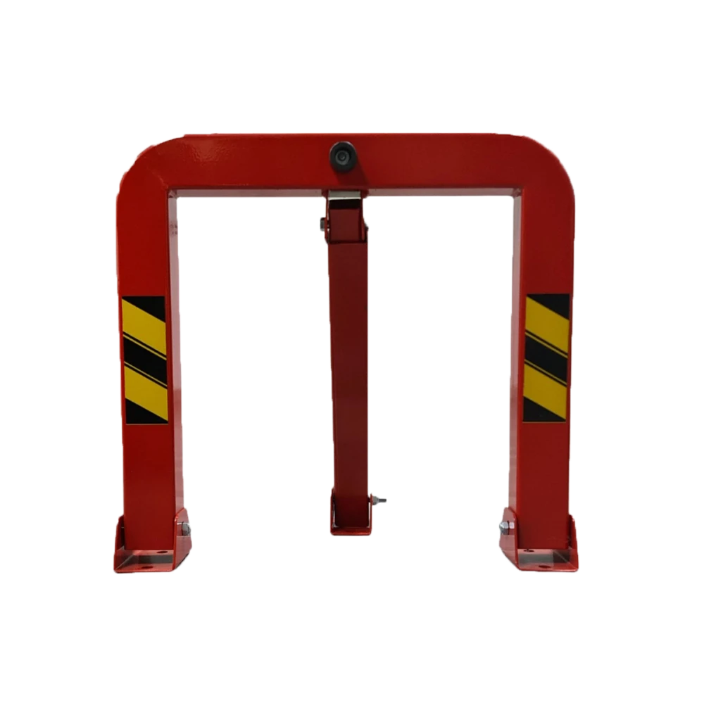 Blocator parcare rabatabil cu lacat, rosu, 45x38x40 cm