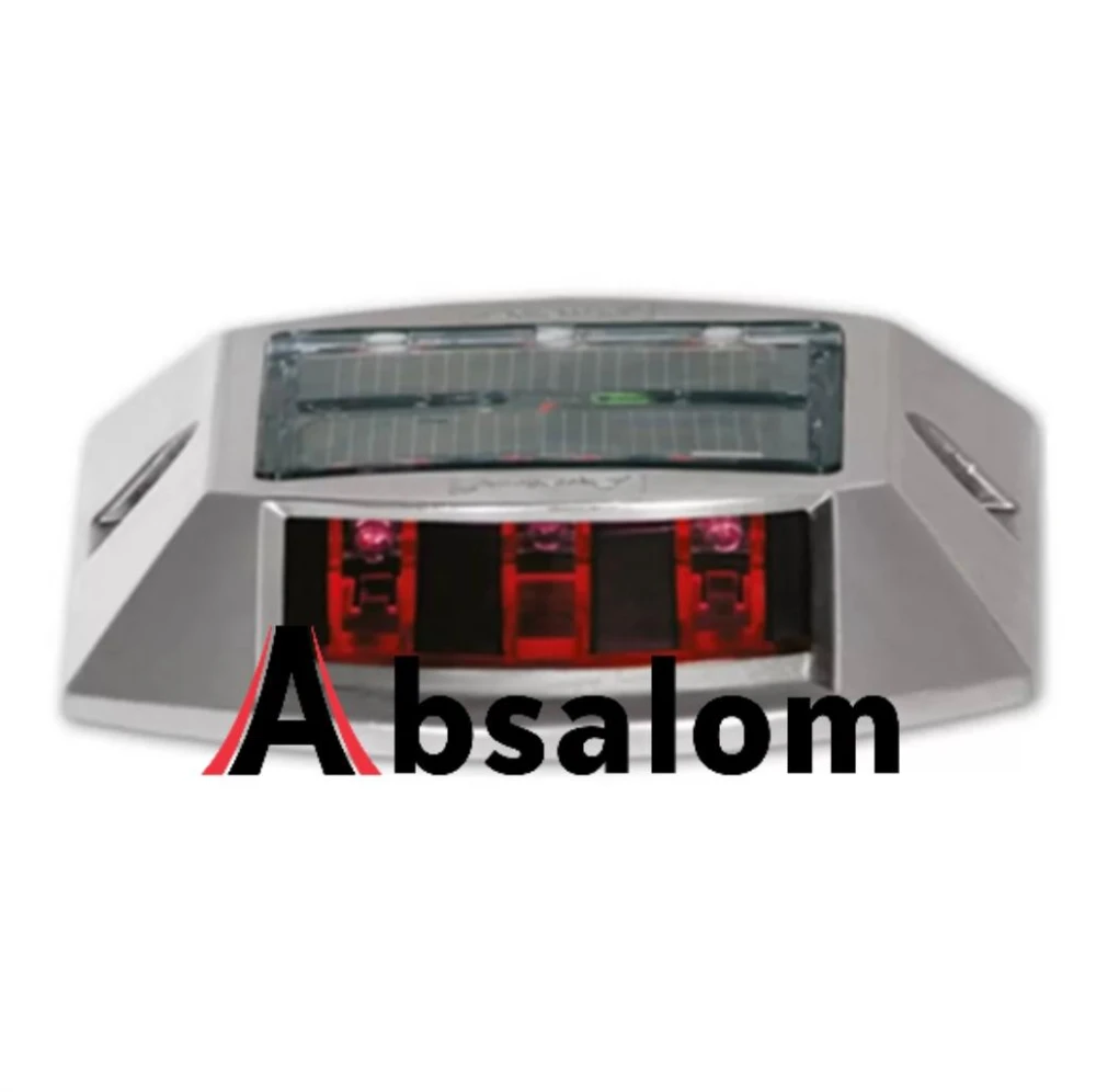 Buton Rutier Solar Rosu, Aluminiu