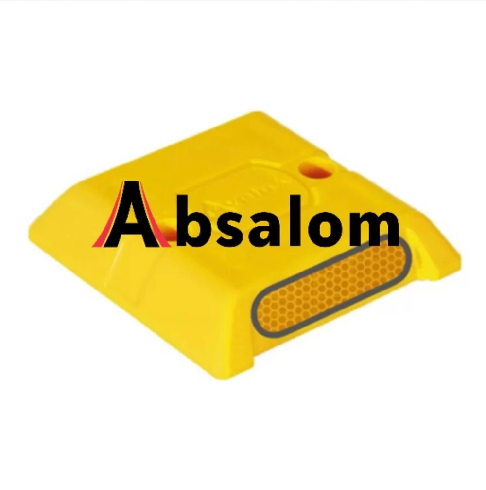 Buton rutier galben din ABS, model 12005-2