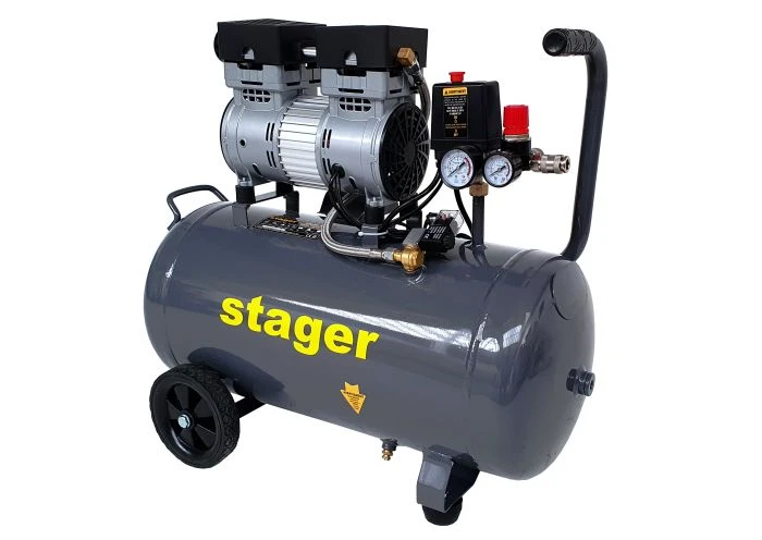 Compresor aer monofazat Stager HM0.75JW/50, 50 L, 8 bar, 135 L/min, angrenare directă, silențios