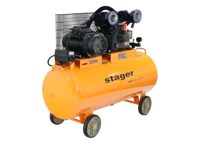 Compresor aer trifazat Stager Air 60C200, 200 L, 10 bar, 600 L/min, angrenare cu curea