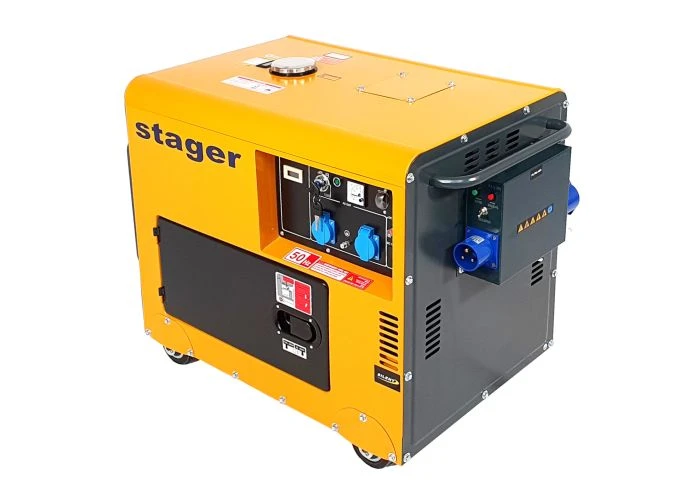 Generator diesel insonorizat Stager DG 5500S+ATS, 5 kVA, monofazat, pornire electrică, automatizare