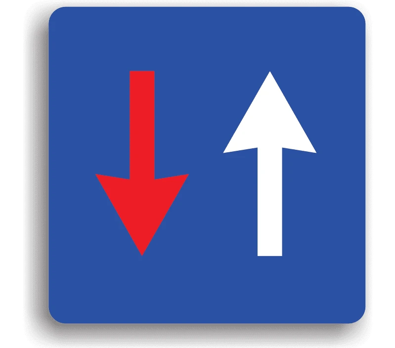 Prioritate fata de circulatia din sens invers