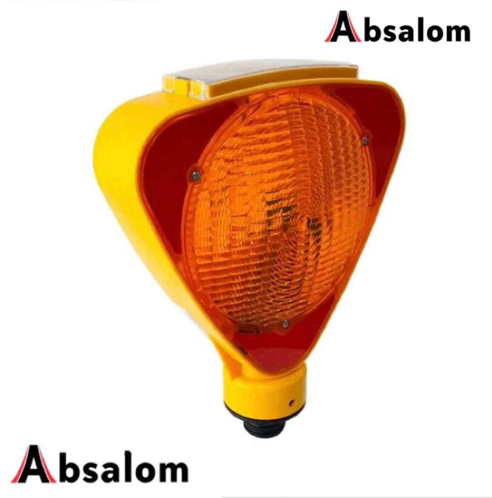 Lampa pentru semnalizare lucrari, suport rotativ, reflectorizanta, lumina intermitenta galbena